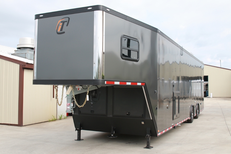 42' Custom Aluminum Race Trailer with Bathroom Package