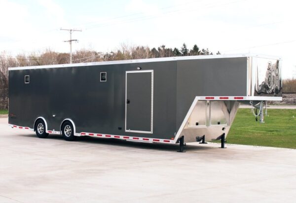 40′ Charcoal Aluminum Gooseneck Car Hauler