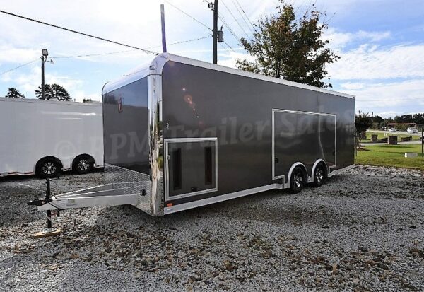 24′ Aluminum Car Hauler with Full Escape Door