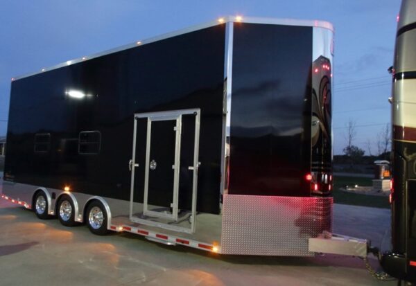 26′ Custom Aluminum Stacker Trailer w/ Bathroom Package