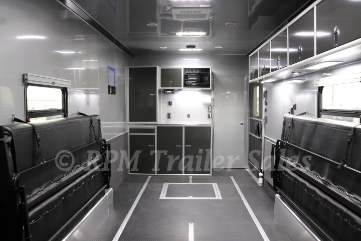 28 ft Aluminum Race Car Trailer with Bathroom Package 12-sca45-1000