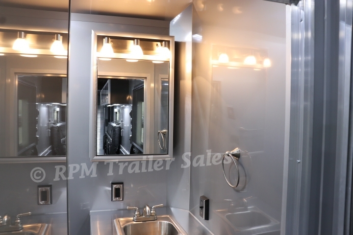 28 ft Aluminum Race Car Trailer with Bathroom Package 26-sca53-1000