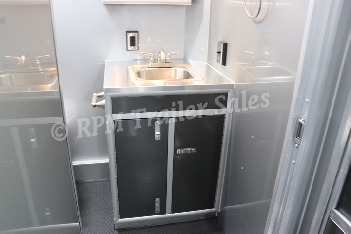 28 ft Aluminum Race Car Trailer with Bathroom Package 28-sca54-1000