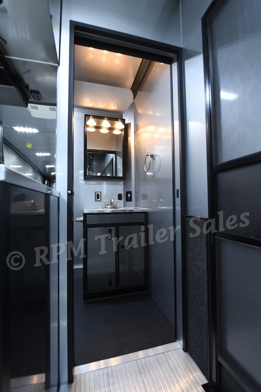 34' Custom Aluminum Race Trailer with Bathroom Package