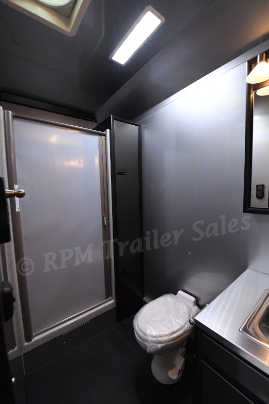 34' Custom Aluminum Race Trailer with Bathroom Package