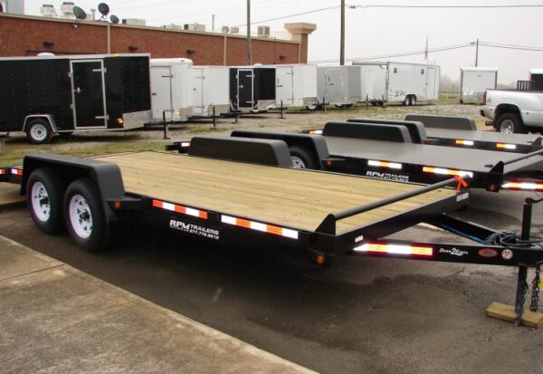 18′ Open Wood Deck Car Hauler Trailer