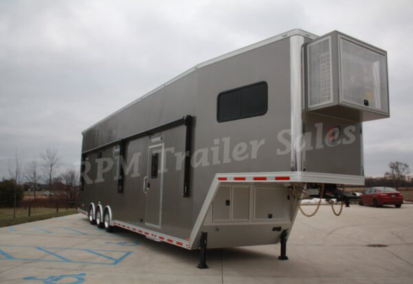 44’ Gooseneck Stacker Trailer with Bathroom Package