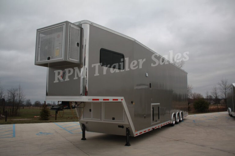 44’ Gooseneck Stacker Trailer with Bathroom Package - RPM Trailer Sales