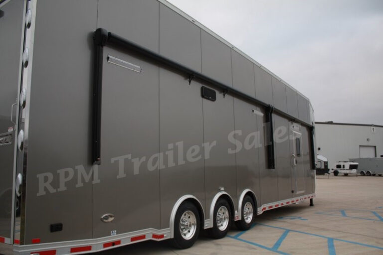 44’ Gooseneck Stacker Trailer with Bathroom Package - RPM Trailer Sales